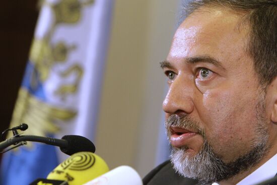 News conference by Avigdor Lieberman