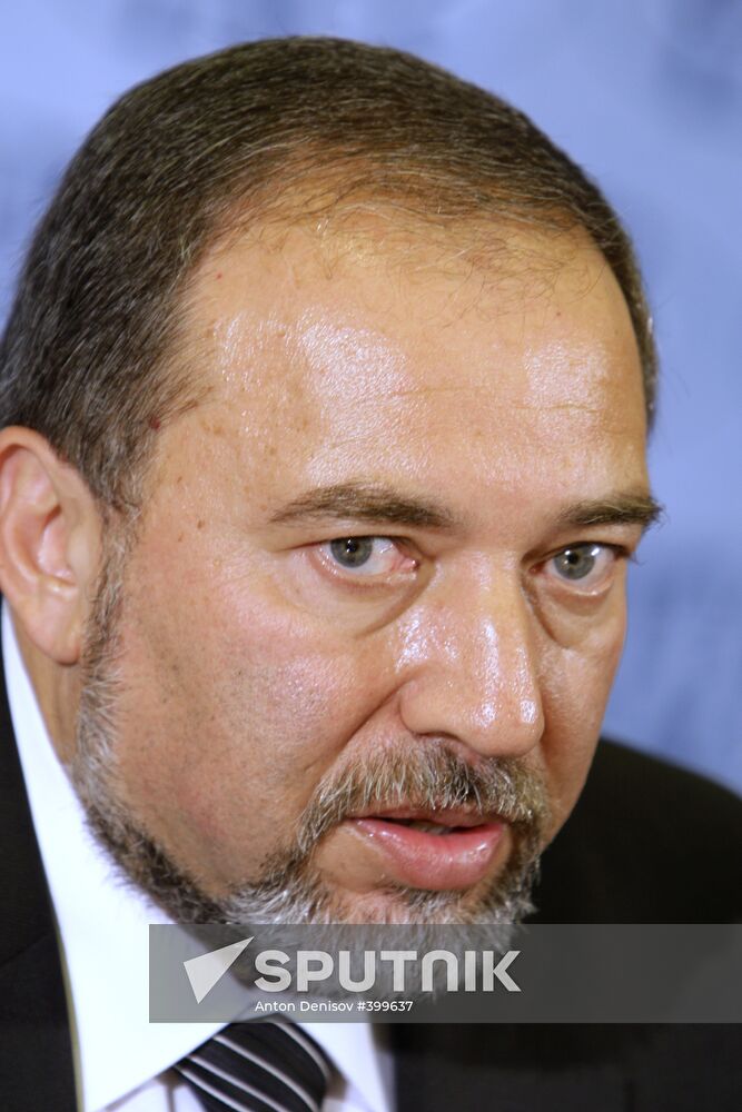 News conference by Avigdor Lieberman