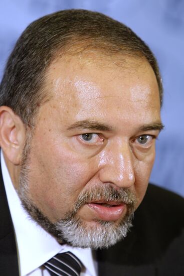 News conference by Avigdor Lieberman