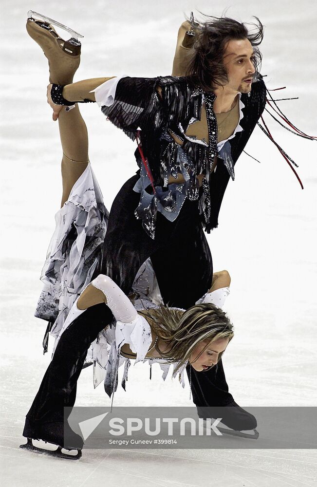 Russian figure skaters Irina Lobacheva, Ilia Averbukh