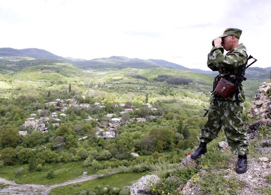 Border outpost on the Georgian -- South Ossetian border