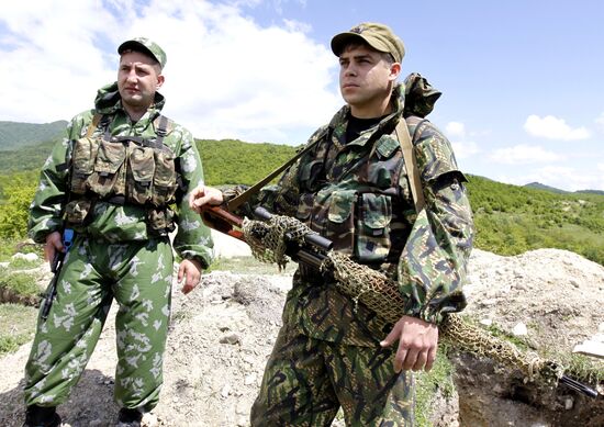 Border outpost on the Georgian -- South Ossetian border