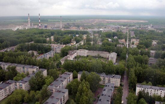 A bird's eye view of Pikalevo, Leningrad Region