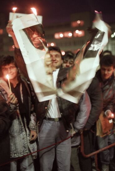 PROTEST RALLY ZHIVKOV 