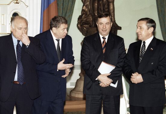 CHERNOMYRDIN ZHIRINOVSKY SELEZNEV KHARITONOV