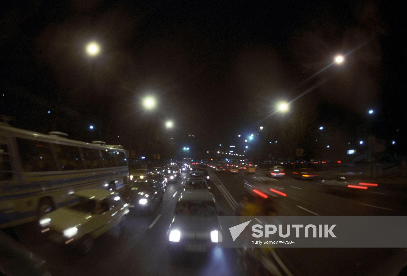 MADRID NIGHT STREET LIGHTS