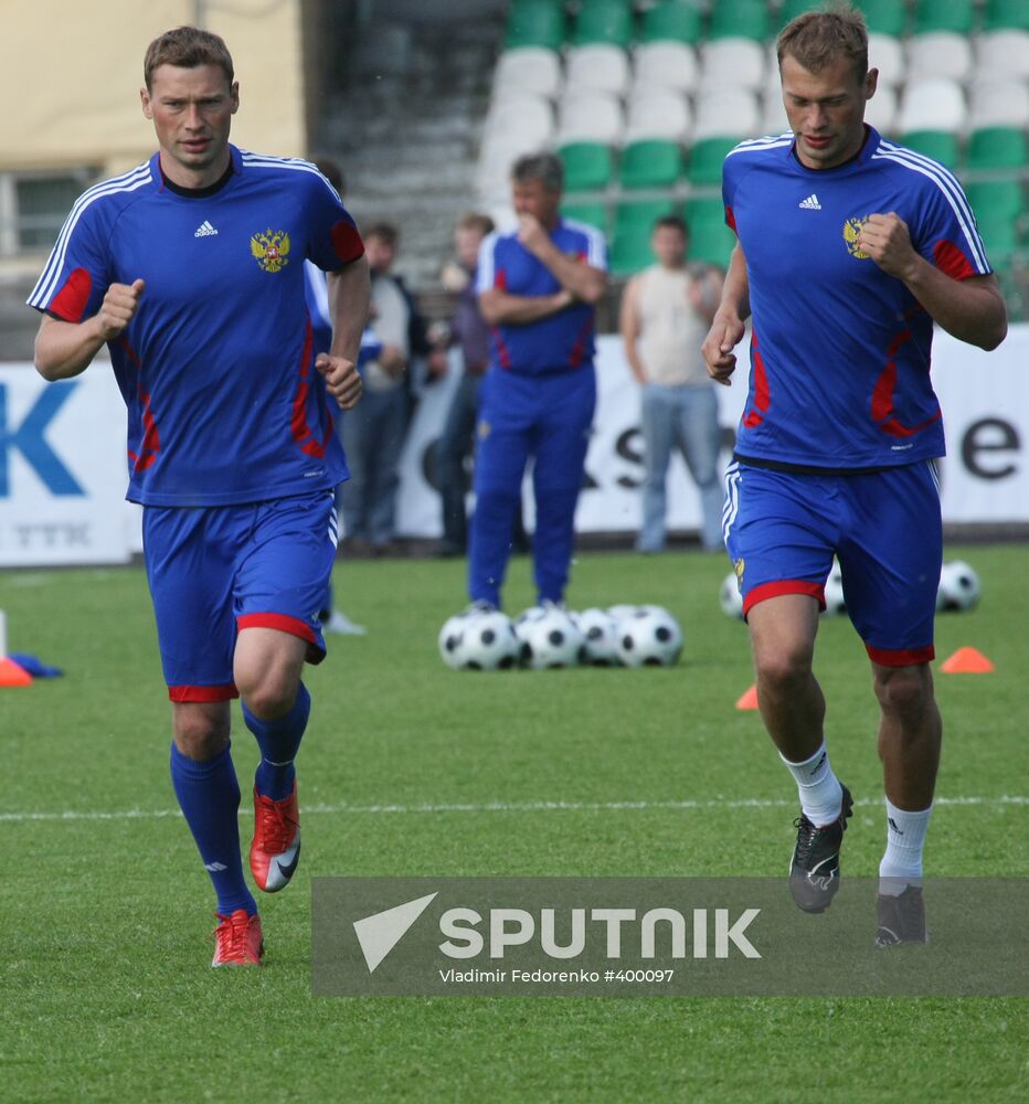 Open training of the Russian national football team