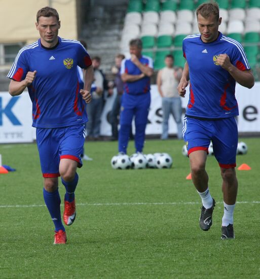 Open training of the Russian national football team