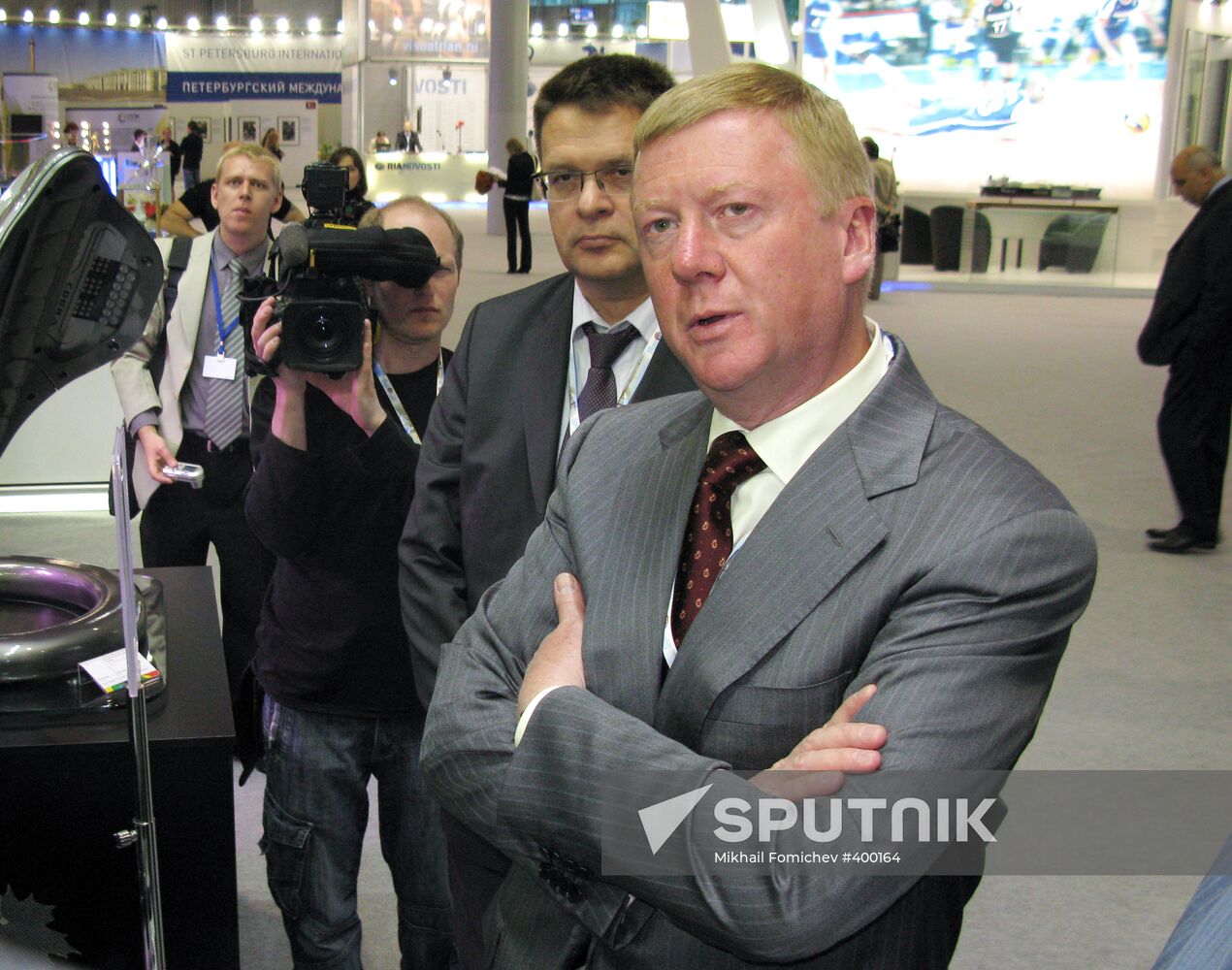 Anatoly Chubais at Lenexpo exhibition center