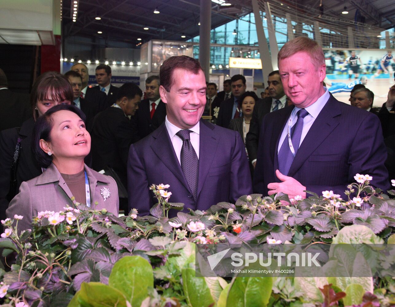 President Dmitry Medvedev attends St. Petersburg Economic Forum