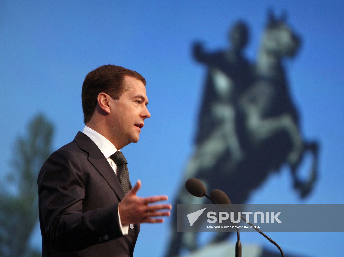 President Dmitry Medvedev attends St. Petersburg Economic Forum