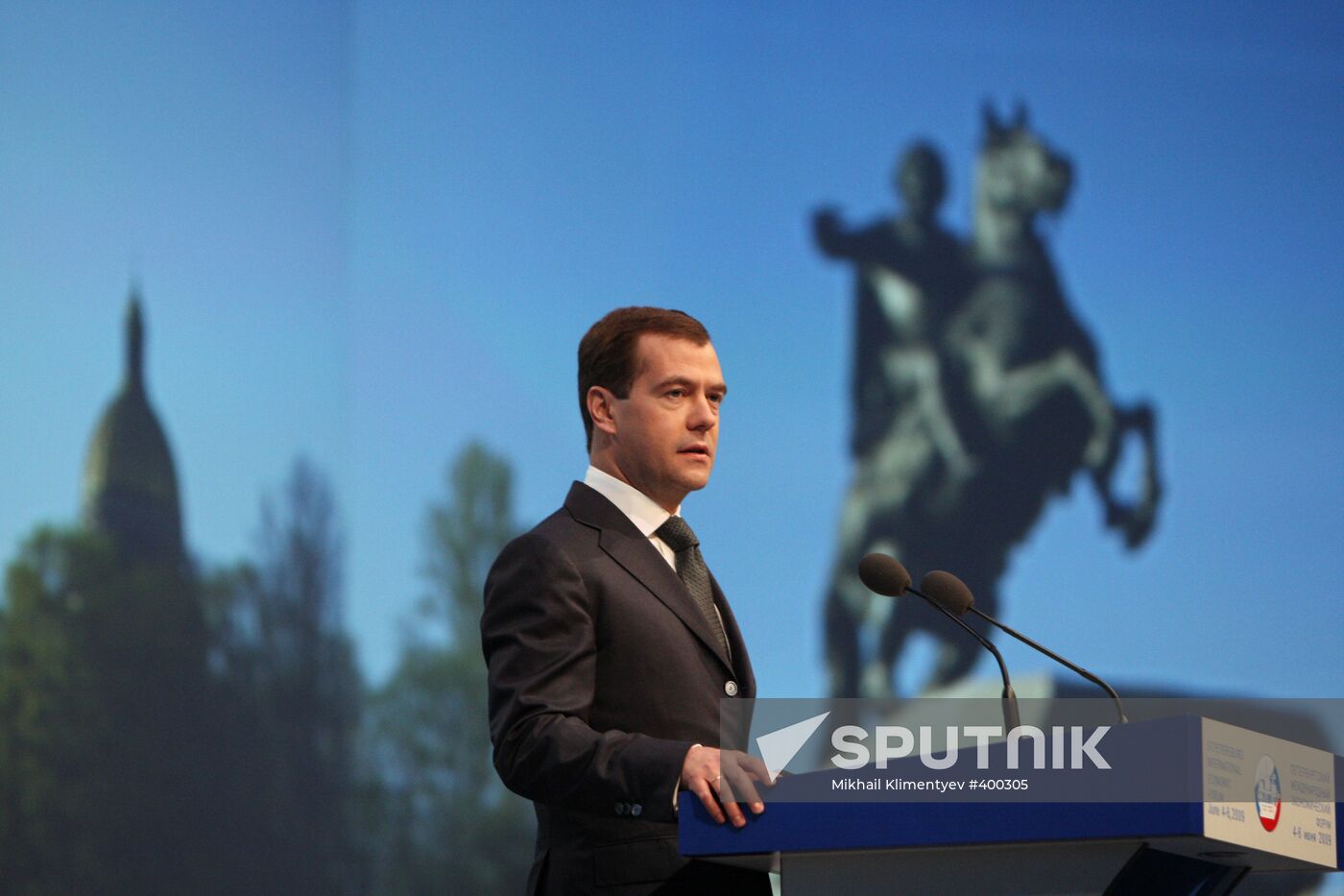 President Dmitry Medvedev attends St. Petersburg Economic Forum