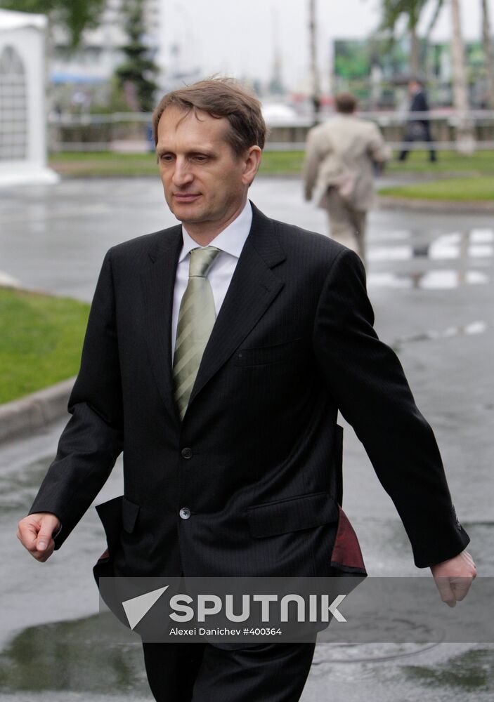 Sergei Naryshkin visits Lenexpo, St.Petersburg Economic Forum