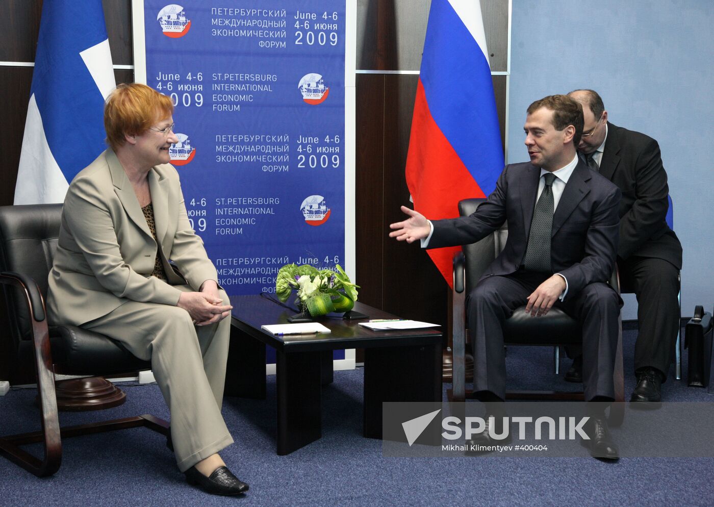 President Medvedev meets with his Finnish counterpart