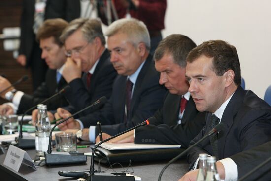 Russian President Dmitry Medvedev at St. Petersburg Forum