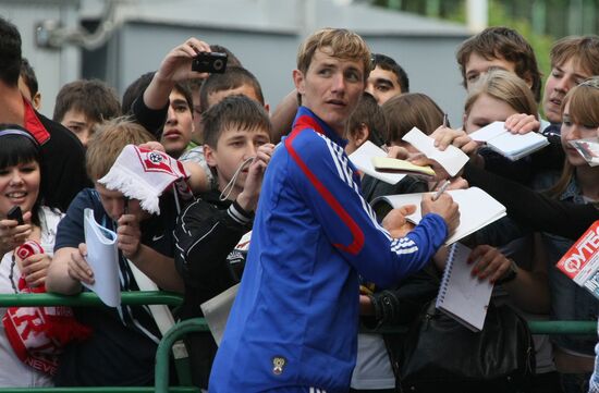 Open training of the Russian national football team