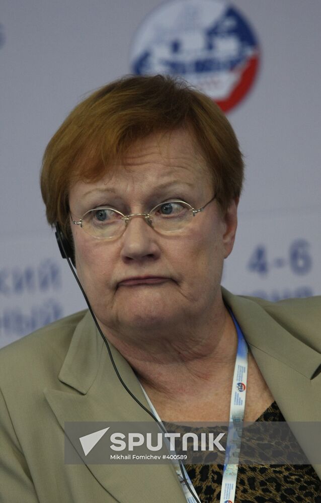 Tarja Halonen. St. Petersburg International Economic Forum