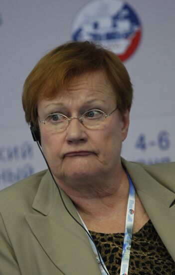 Tarja Halonen. St. Petersburg International Economic Forum