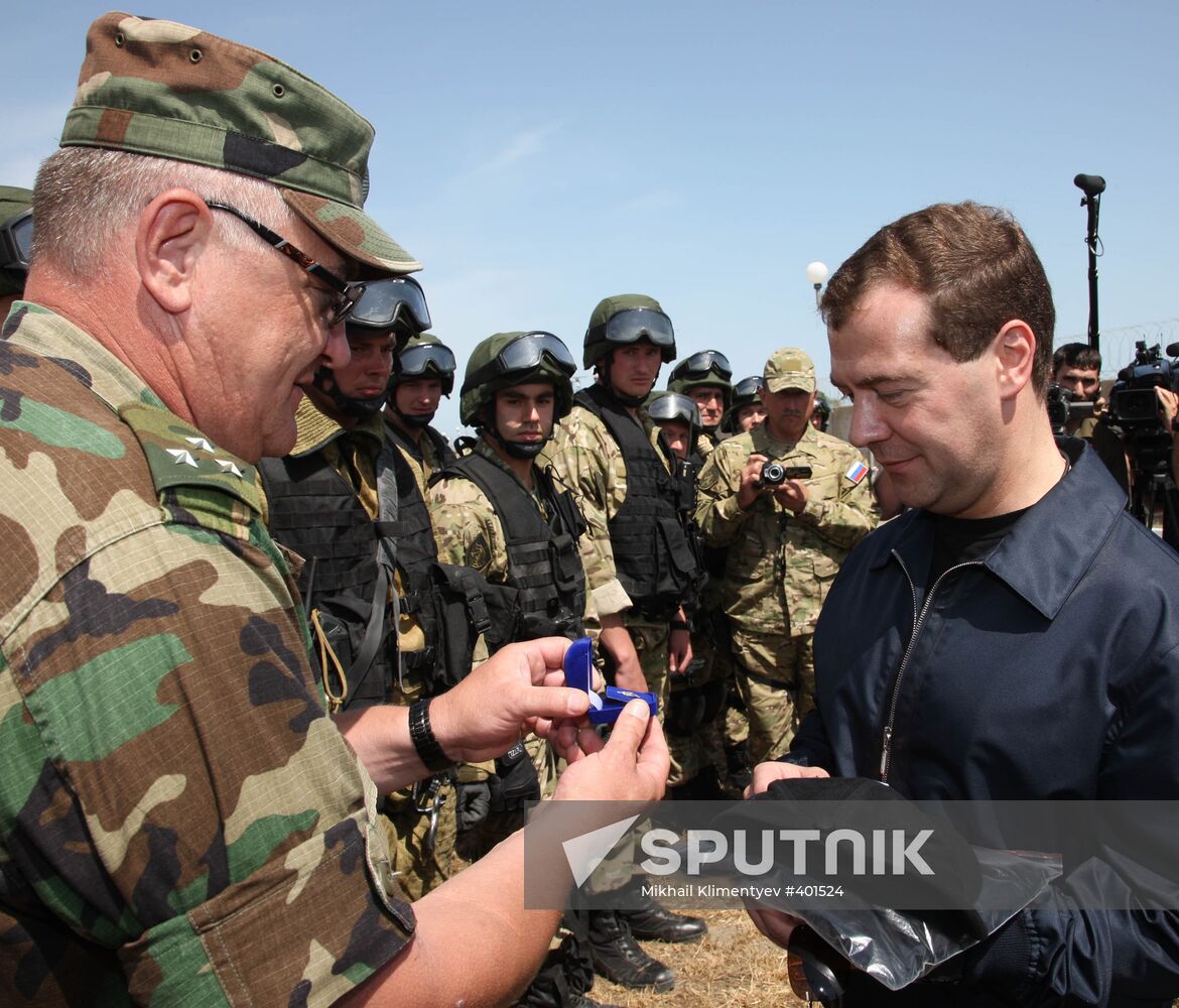Russian President Dmitry Medvedev visits Dagestan