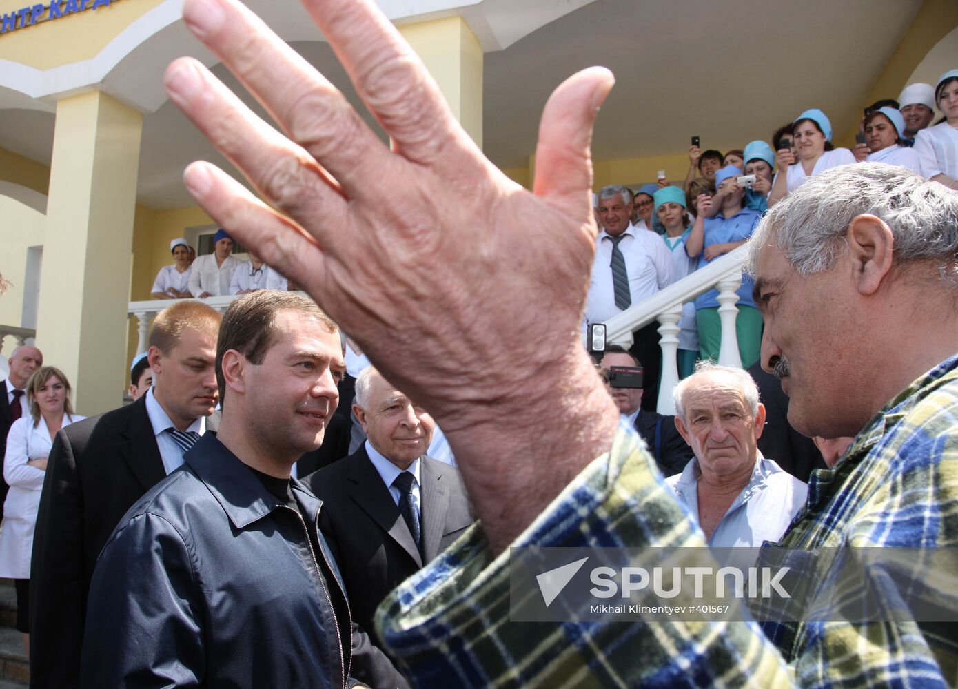 Russian President Dmitry Medvedev visits Dagestan