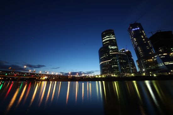 Moscow-City at night