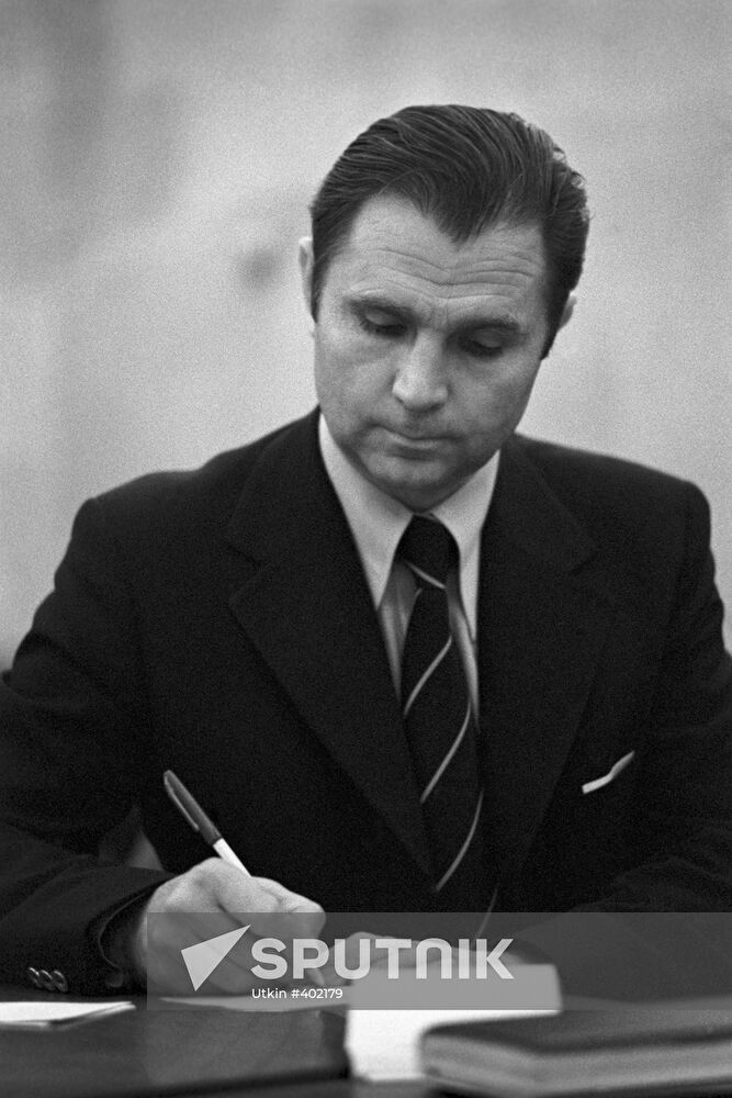 Chief Coach of Soviet national ice hockey team Viktor Tikhonov