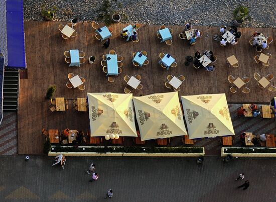 Cafe on Black Sea coast in Sochi