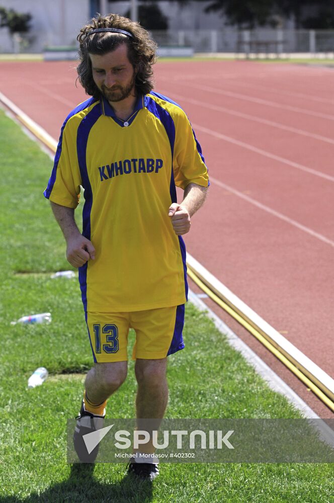 Nikolai Khomeriki, football match during Kinotaur film festival