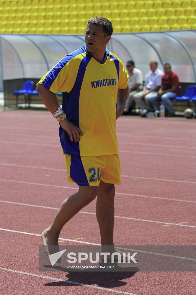 Aleksei Makarov, football match during Kinotaur film festival