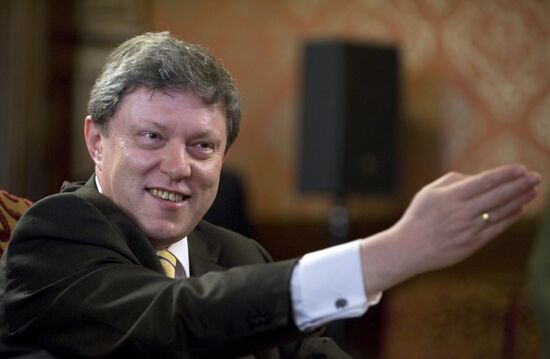 YABLOKO political party's leader Grigory Yavlinsky