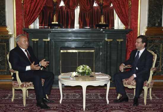 Dmitry Medvedev and Nursultan Nazarbayev meet in Moscow