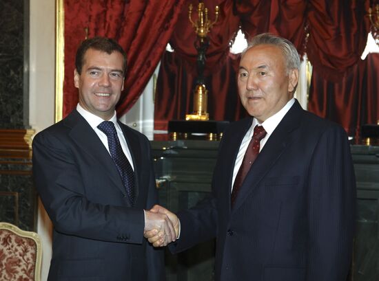 Dmitry Medvedev and Nursultan Nazarbayev meet in Moscow