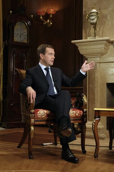 Dmitry Medvedev interviewed by Chinese Central Television