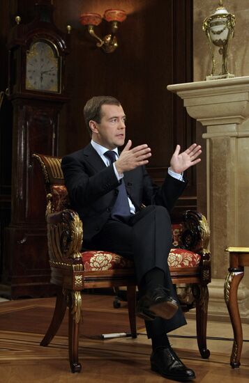 Dmitry Medvedev interviewed by Chinese Central Television