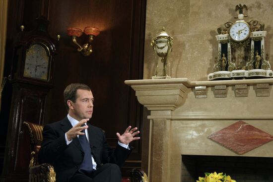 Dmitry Medvedev interviewed by Chinese Central Television