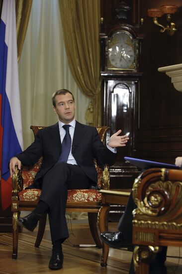 Dmitry Medvedev interviewed by Chinese Central Television