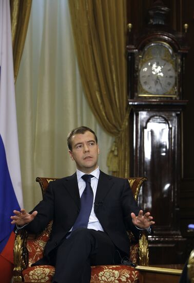Dmitry Medvedev interviewed by Chinese Central Television