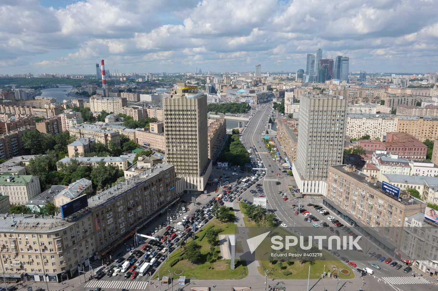 View of Moscow from the roof of the Foreign Ministry building