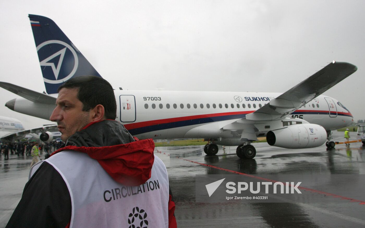 Sukhoi Superjet 100 at Le Bourget Air Show