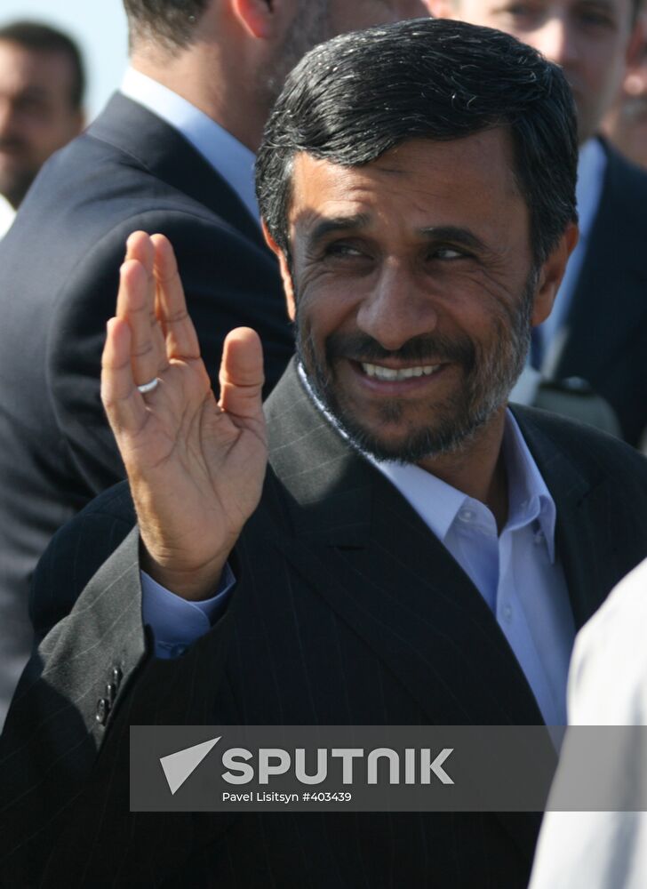 Iran's President Mahmoud Ahmadinejad arrives for SCO summit