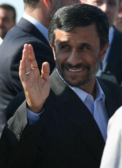 Iran's President Mahmoud Ahmadinejad arrives for SCO summit