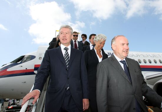 Sergei Sobyanin and Christine Lagard at Le Bourget