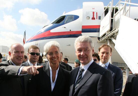 Sergei Sobyanin and Christine Lagard at Le Bourget