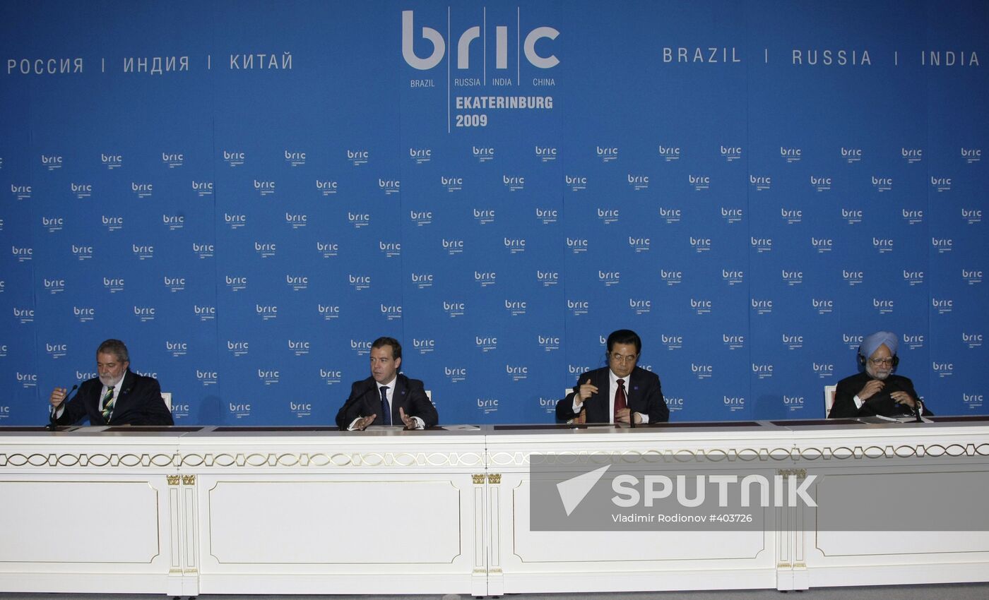 First BRIC summit in Yekaterinburg