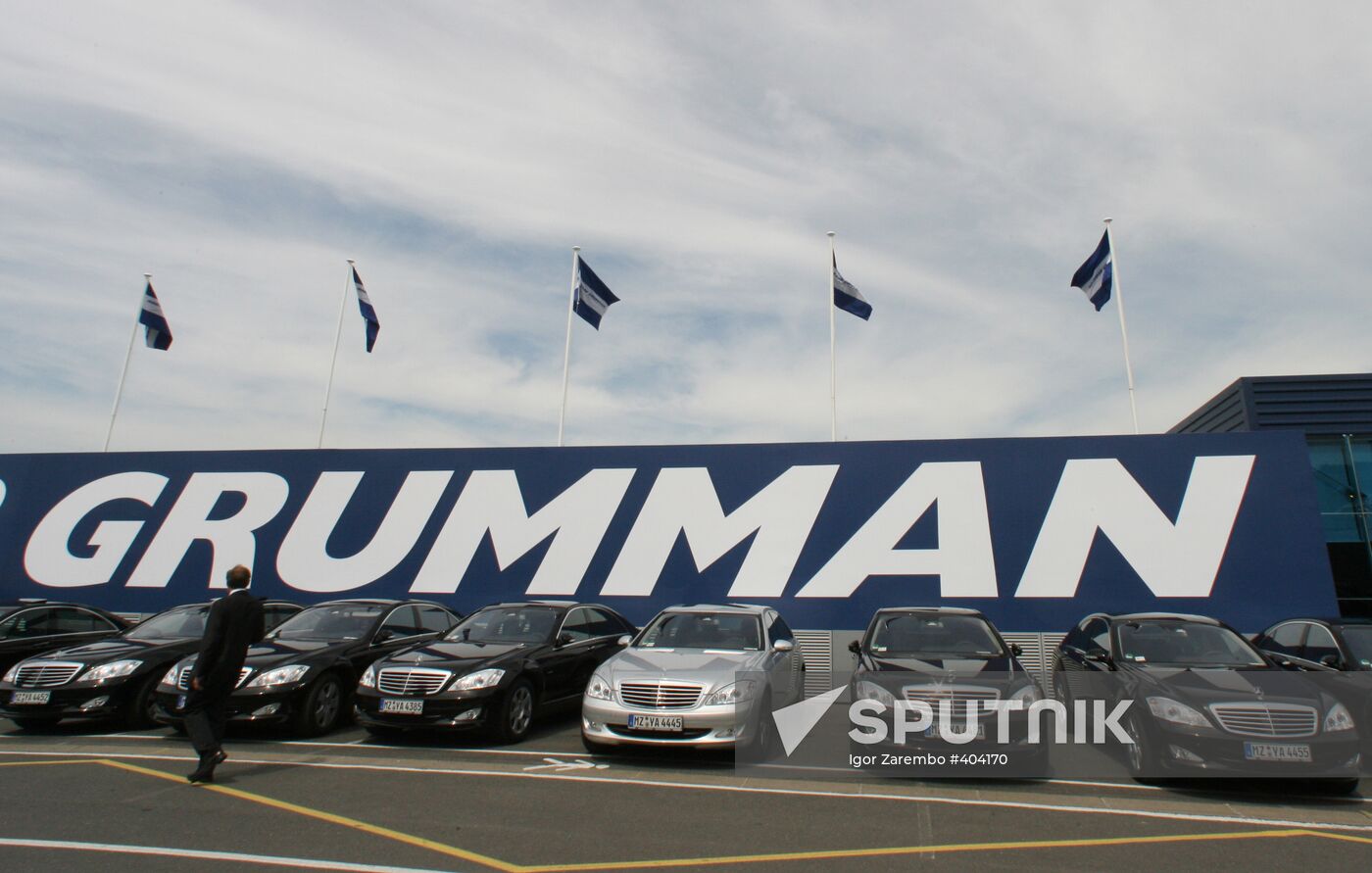 Northrop Grumman Corporation exhibit pavilion at Paris Air Show