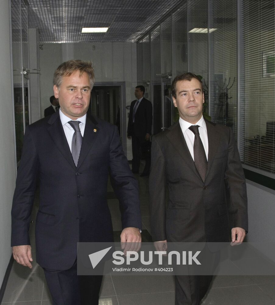 Dmitry Medvedev visiting Kaspersky Lab