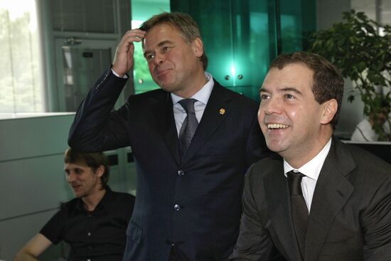 Dmitry Medvedev visiting Kaspersky Lab