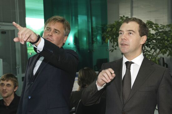 Dmitry Medvedev visiting Kaspersky Lab