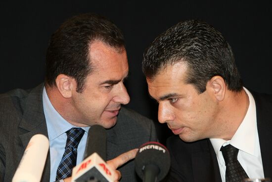 Thierry Garnier and Jacobo Caller attend press conference
