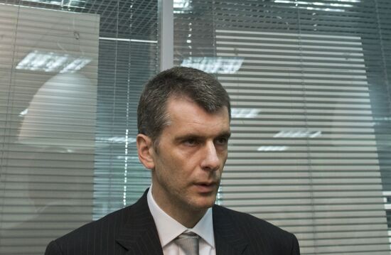 ONEXIM group president Mikhail Prokhorov